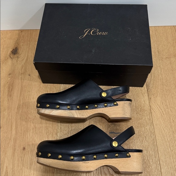 J. Crew convertible leather clogs Black. Sz 7 w box - Picture 5 of 10